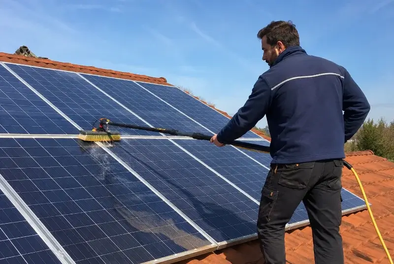Nettoyage et entretien de panneaux solaires à Lassy